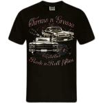 Chrome Grease Motor Rock Guitars Hot Rod Rock n Roll Rockabilly T-Shirt (XL, 50s Cadillac Black)
