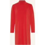 Reduzierte Rote Langärmelige Cinque Stehkragen Kleider mit Ärmel aus Jersey für Damen Größe M 