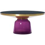 ClassiCon Bell Coffee Table Kaffeetisch Messing amethyst-violett H 36cm/Ø 75cm/Glasfuß HxØ 25x32cm