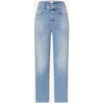 Hellblaue CLOSED Straight Leg Jeans aus Elastan für Damen Größe M 