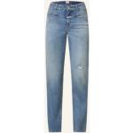 Reduzierte Blaue CLOSED Straight Leg Jeans aus Lyocell für Damen Größe XS 