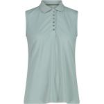 Reduzierte Grüne Ärmellose CMP Poloshirts ohne Ärmel für Damen Größe XL 