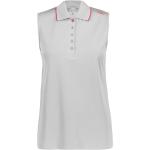 Weiße Ärmellose CMP Poloshirts ohne Ärmel aus Polyester für Damen Größe XS 
