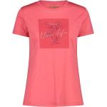 Korallefarbene CMP Nachhaltige T-Shirts aus Kunstfaser für Damen Größe M 
