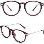 Violette Vintage Runde Panto-Brillen 