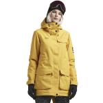 Reduzierte Gelbe Wasserdichte Atmungsaktive Snowboardjacken aus Polyester mit Kapuze für Damen Größe XS 