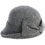 Graue Retro Fedora Hüte aus Wolle für Damen Einheitsgröße 