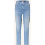 Blaue Casual Comma Straight Leg Jeans aus Elastan für Damen Größe XS 