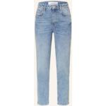 Blaue Casual Comma Straight Leg Jeans aus Elastan für Damen Größe XS 