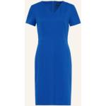 Blaue Comma V-Ausschnitt Taillierte Kleider aus Elastan für Damen Größe XS 