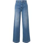 Blaue Loose Fit Comma Nachhaltige High Waist Jeans aus Elastan für Damen Größe S 