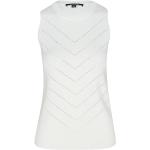 Weiße Ärmellose Comma Nachhaltige Feinstrick-Pullunder aus Viskose für Damen Größe XS 