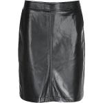 Reduzierte Schwarze Comma Mini Nachhaltige Miniröcke aus Leder für Damen Größe S 