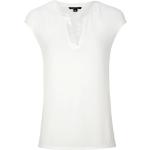 Cremefarbene Comma Nachhaltige Cut Out Shirts aus Jersey für Damen Größe L 