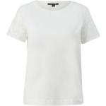 Elfenbeinfarbene Kurzärmelige Comma T-Shirts aus Jersey für Damen Größe M 