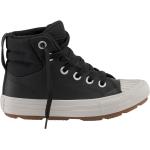 Schwarze Klassische Converse Chuck Taylor Hohe Sneaker Schnürung aus Leder wasserabweisend für Kinder Größe 32 