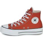 Rote Converse Ctas Plateau Sneaker Schnürung aus Gummi für Damen Größe 37,5 