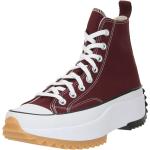 Bordeauxrote Converse Run Star Hike Plateau Sneaker Schnürung für Kinder Größe 44 mit Absatzhöhe bis 3cm 