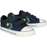 Dunkelblaue Converse Star Player Sneaker mit Klettverschluss Klettverschluss aus Nubukleder für Kinder Größe 19 