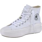 Weiße Converse Chuck Taylor Hohe Sneaker Schnürung aus Textil für Damen Größe 36 