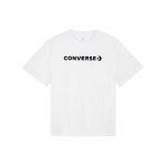 Weiße Kurzärmelige Converse T-Shirts aus Baumwolle für Damen Größe M 