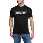 Coole-Fun-T-Shirts Herren FT Patch Sons of Anarchy Redwood Original Samcro T-Shirt, Schwarz, M