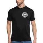 Coole Fun T-Shirts Lost Dharma Initiative t-Shirt, schwarz, Grösse: L