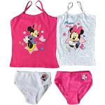 Pinke funshirts Entenhausen | Micky Maus & Freunde Minnie Maus Kinderunterwäsche-Sets Mäuse aus Baumwolle für Mädchen Größe 98 2 Teile 