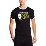Coole-Fun-T-Shirts Uni Legal Troube Better Call Saul Ringer Heisenberg T-Shirt, Schwarz, M