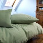 Mintgrüne Gestreifte Cotonea Bettlaken aus Baumwolle 80x80 cm 