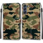 Camouflage Samsung Galaxy S21 5G Hüllen aus Leder 
