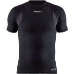 Schwarze Kurzärmelige Atmungsaktive Kurzarm Unterhemden aus Polyester für Herren Größe M 