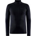 Schwarze Langärmelige Craft Active OEKO-TEX Nachhaltige Langarm Unterhemden aus Polyester für Herren Größe XL 