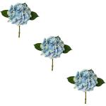 Blaue Kunstblumen 3 Teile 