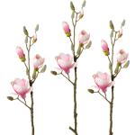 Rosa Vasensets Magnolien aus Kunststoff 3 Teile 