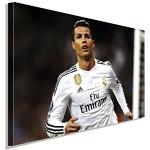 Cristiano Ronaldo Fussball Leinwandbild LaraArt Studio Wanddeko Wandbild 120 x 80 cm