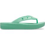 Grüne Klassische Crocs Classic Zehentrenner für Damen Größe 34 