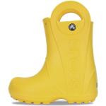 Reduzierte Gelbe Crocs Kinderschuhe aus Leder Größe 34 