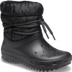 Reduzierte Schwarze Klassische Crocs Classic Gefütterte Stiefel aus Gummi für Damen Größe 37,5 