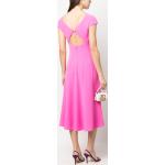 Reduzierte Rosa Armani Emporio Armani Wadenlange | Midi Frühlingskleider aus Polyester für Damen Größe XL 