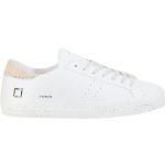 Weiße D.A.T.E. Flache Sneaker für Herren Größe 42 mit Absatzhöhe bis 3cm 