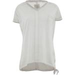 Beige Business Daily´s Nachhaltige V-Ausschnitt Oversize Shirts mit Glitzer aus Baumwolle für Damen Größe S 