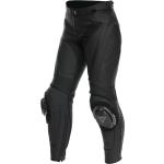 Reduzierte Schwarze Atmungsaktive DAINESE Delta Motorradhosen aus Leder für Damen Größe XL 