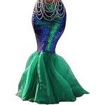 Grüne Meme / Theme Halloween Meerjungfrau Kostüme mit Pailletten aus Polyester für Damen Größe XL 