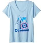 Damen Oceanic Airlines T-Shirt mit V-Ausschnitt