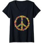 Hippie V-Ausschnitt V-Shirts für Damen 