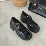 Schwarze Vintage Chunky Heel Mary Jane Pumps für Damen 
