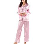 Rosa Damenschlafanzüge & Damenpyjamas aus Seide Größe S 