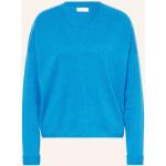 Reduzierte Neonblaue Darling Harbour V-Ausschnitt Oversized-Pullover aus Kaschmir für Damen Größe XS 