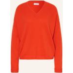 Reduzierte Orange Darling Harbour V-Ausschnitt Oversized-Pullover Orangen aus Kaschmir für Damen Größe XS 
